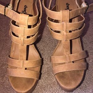 Charlotte Russe tan wedge heels